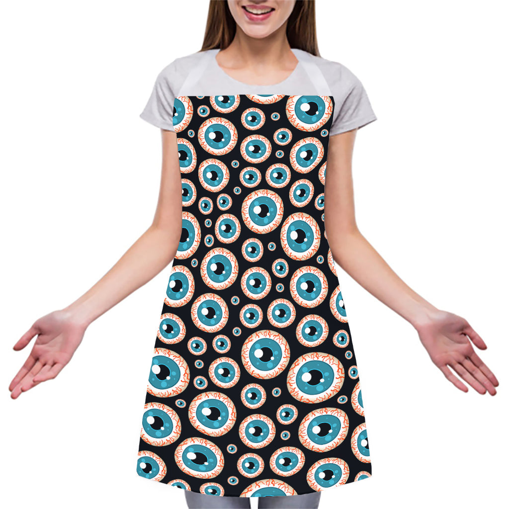 Creepy Eyeball Pattern Print Adjustable Apron