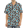 Creepy Eyeball Pattern Print Aloha Shirt