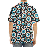 Creepy Eyeball Pattern Print Aloha Shirt