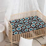 Creepy Eyeball Pattern Print Baby Crib Sheet