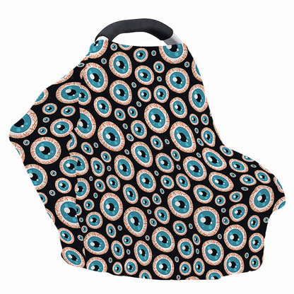 Creepy Eyeball Pattern Print Baby Seat Cover