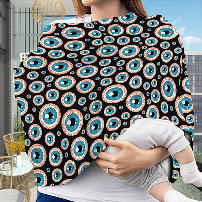 Creepy Eyeball Pattern Print Baby Seat Cover