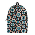 Creepy Eyeball Pattern Print School Backpack