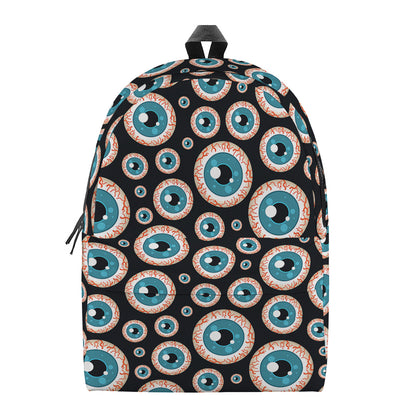 Creepy Eyeball Pattern Print Backpack