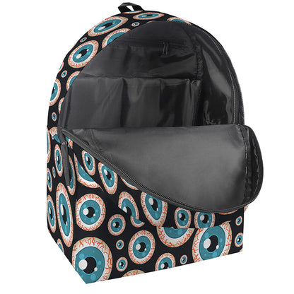 Creepy Eyeball Pattern Print Backpack
