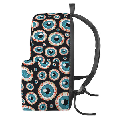 Creepy Eyeball Pattern Print Backpack
