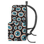 Creepy Eyeball Pattern Print Backpack