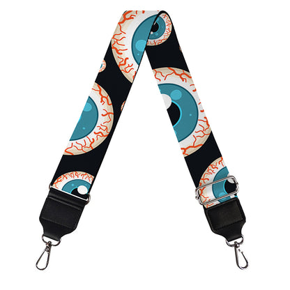 Creepy Eyeball Pattern Print Bag Strap