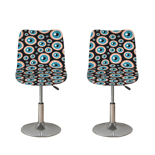 Creepy Eyeball Pattern Print Bar Stool Covers