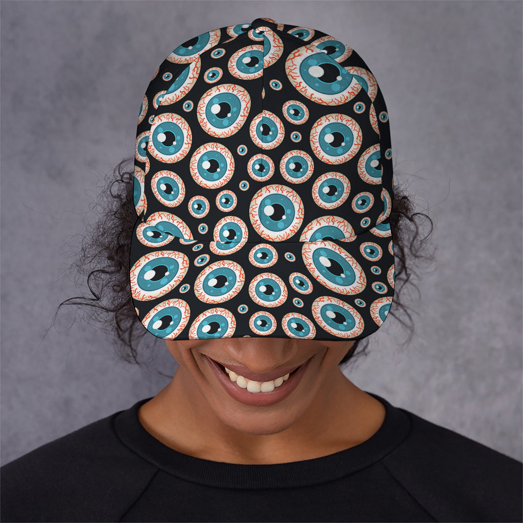 Creepy Eyeball Pattern Print Baseball Cap