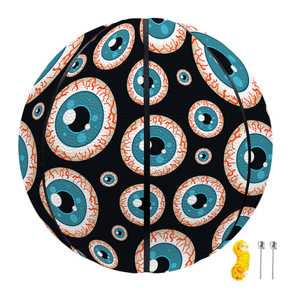 Creepy Eyeball Pattern Print Basketball