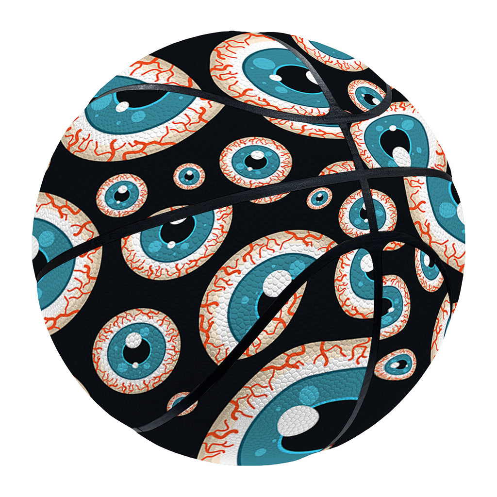 Creepy Eyeball Pattern Print Basketball