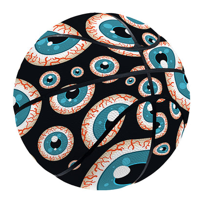 Creepy Eyeball Pattern Print Basketball