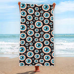 Creepy Eyeball Pattern Print Beach Towel