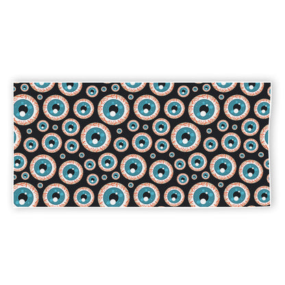 Creepy Eyeball Pattern Print Beach Towel