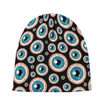 Creepy Eyeball Pattern Print Beanie
