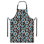 Creepy Eyeball Pattern Print Bib Apron With Pocket