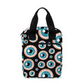 Creepy Eyeball Pattern Print Bible Tote Bag