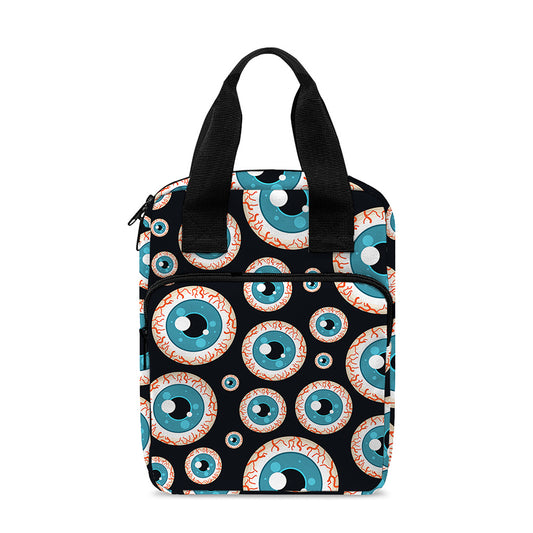 Creepy Eyeball Pattern Print Bible Tote Bag