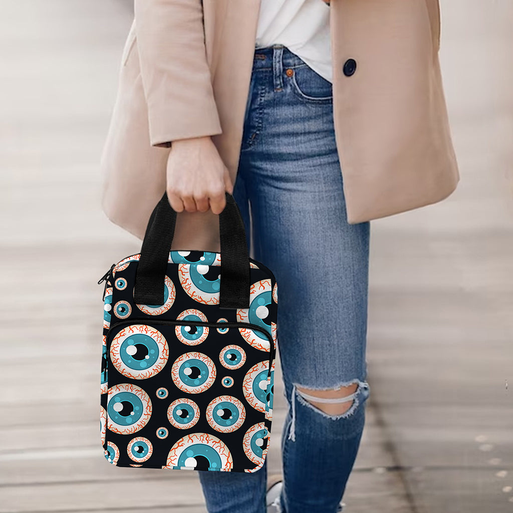 Creepy Eyeball Pattern Print Bible Tote Bag