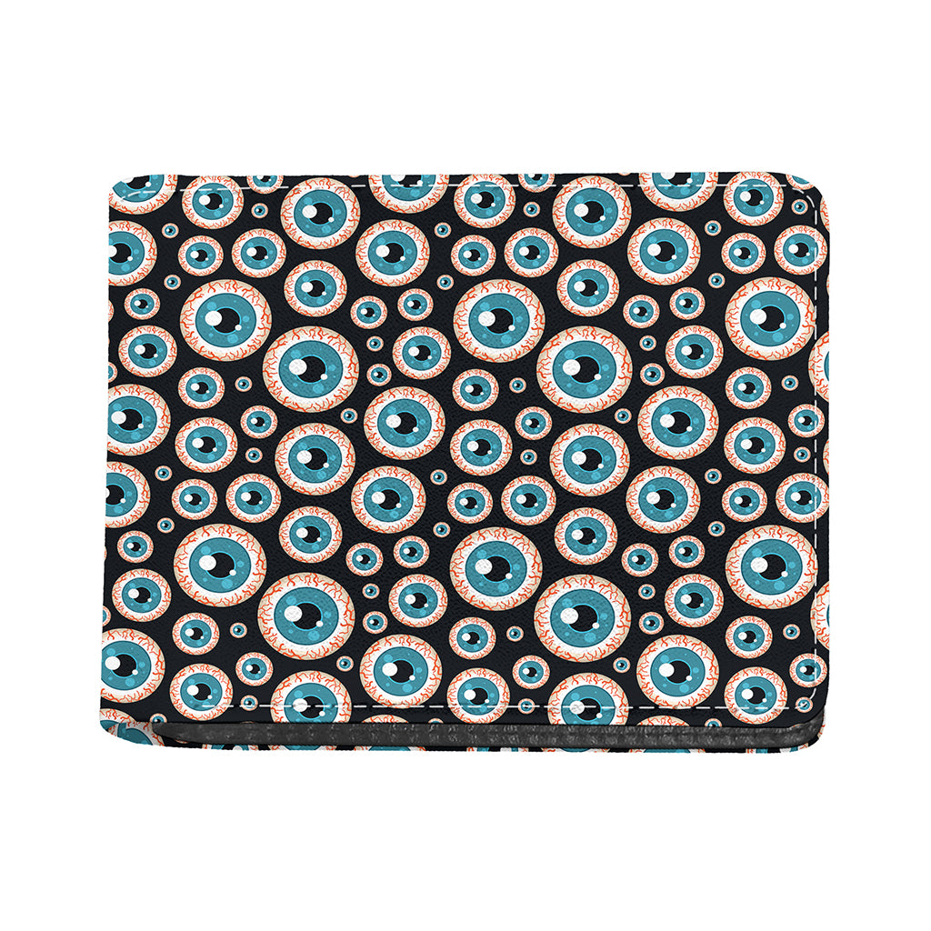 Creepy Eyeball Pattern Print Bifold Wallet