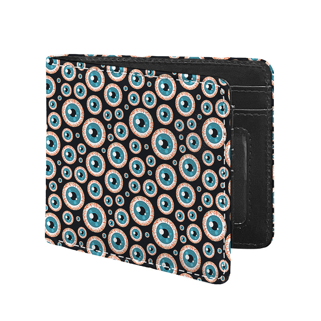 Creepy Eyeball Pattern Print Bifold Wallet