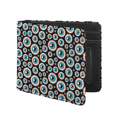 Creepy Eyeball Pattern Print Bifold Wallet