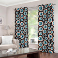 Creepy Eyeball Pattern Print Dimout Grommet Curtains
