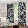 Creepy Eyeball Pattern Print Blackout Grommet Curtains