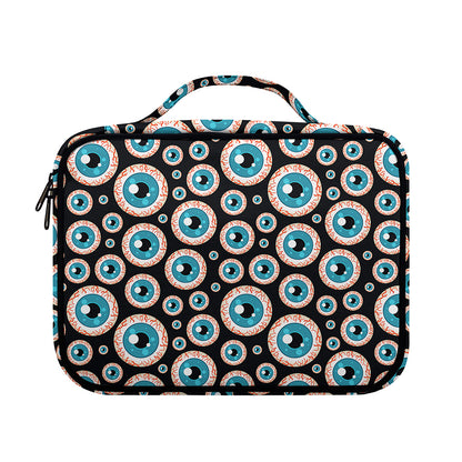 Creepy Eyeball Pattern Print Briefcase Bible Bag