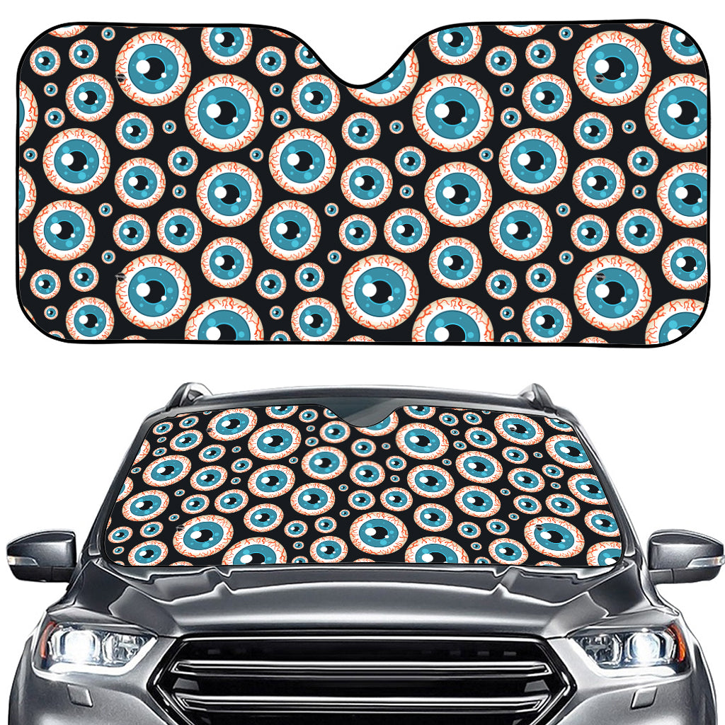 Creepy Eyeball Pattern Print Car Windshield Sun Shade