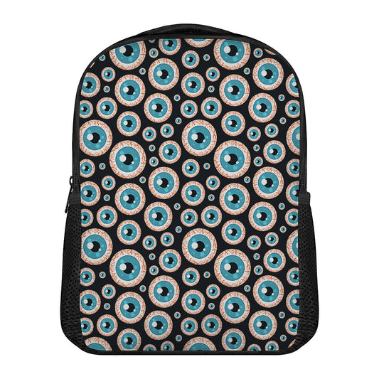 Creepy Eyeball Pattern Print Casual Backpack