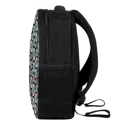 Creepy Eyeball Pattern Print Casual Backpack