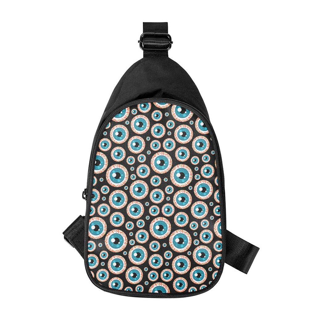 Creepy Eyeball Pattern Print Chest Bag