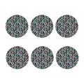 Creepy Eyeball Pattern Print Coaster Set