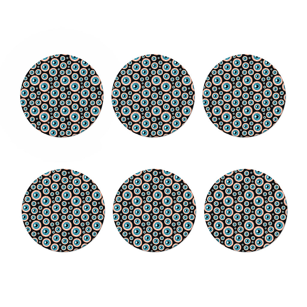 Creepy Eyeball Pattern Print Coaster Set