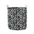Creepy Eyeball Pattern Print Collapsible Laundry Basket