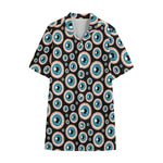 Creepy Eyeball Pattern Print Cotton Hawaiian Shirt