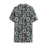 Creepy Eyeball Pattern Print Cotton Hawaiian Shirt