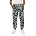 Creepy Eyeball Pattern Print Cotton Sweatpants
