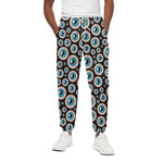 Creepy Eyeball Pattern Print Cotton Pants