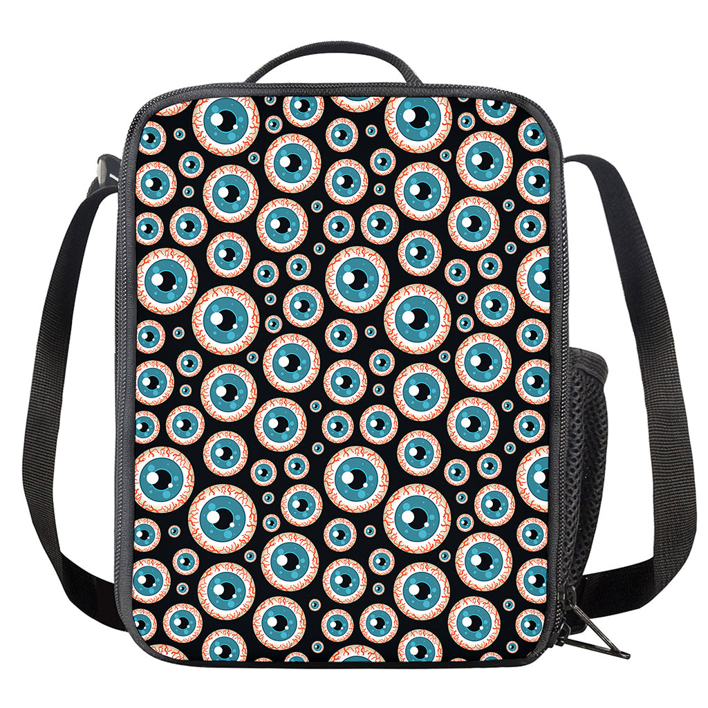 Creepy Eyeball Pattern Print Crossbody Lunch Bag