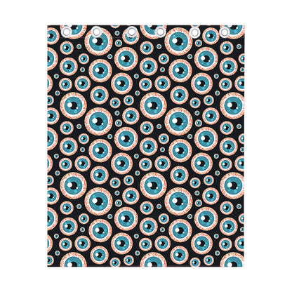 Creepy Eyeball Pattern Print Curtain