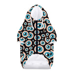Creepy Eyeball Pattern Print Dog Zip Up Hoodie