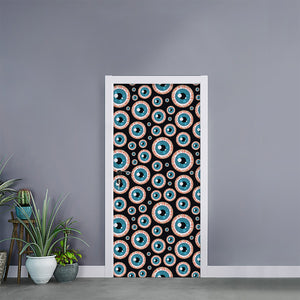 Creepy Eyeball Pattern Print Door Sticker