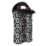 Creepy Eyeball Pattern Print Double Neoprene Wine Tote