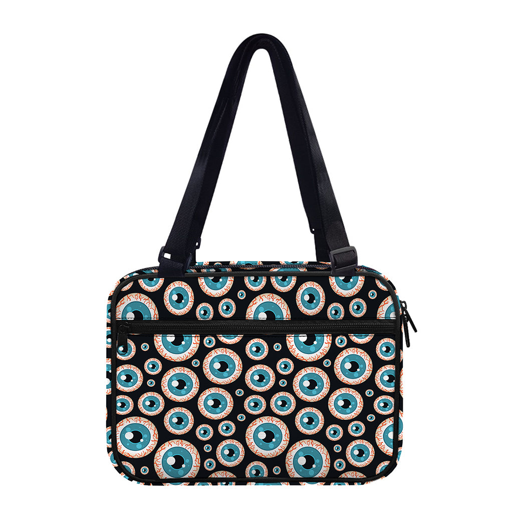 Creepy Eyeball Pattern Print Double Strap Bible Bag