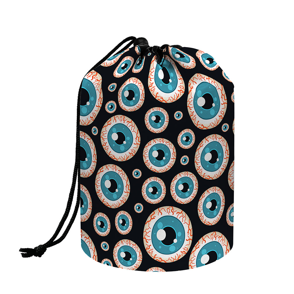 Creepy Eyeball Pattern Print Drawstring Makeup Bag