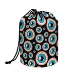 Creepy Eyeball Pattern Print Drawstring Makeup Bag