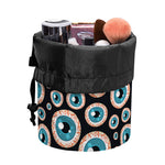 Creepy Eyeball Pattern Print Drawstring Makeup Bag